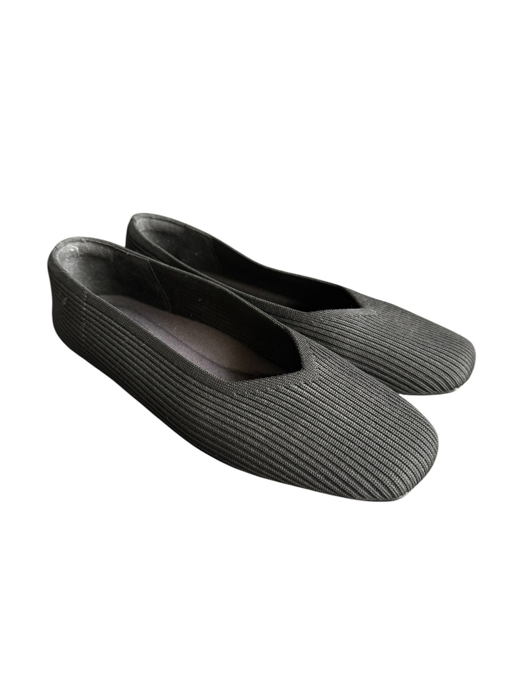 Vivaia Margot 2.0 Ballet Flats Square Toe V-Cut Black Comfort Shoes Womens 39